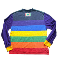 Load image into Gallery viewer, Cross Colours Shirt Adult Medium Rainbow Striped Hip Hop Skater Streetwear Mens