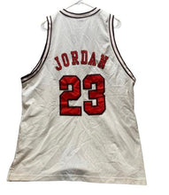 Load image into Gallery viewer, Michael Jordan Jersey Adult 2XL White Basketball NBA #23 Stitch Patch RARE Mens