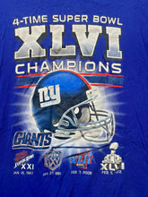 Load image into Gallery viewer, New York Giants Shirt Adult Large 4-Time Super Bowl 46 Champions NFL Football