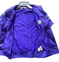 Load image into Gallery viewer, Adidas Jacket Womens Small Zip Up Trefoil Logo Mock Neck Snaps Sportswear Active