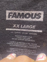 Load image into Gallery viewer, Famous Shirt Adult 2XL Black Stars And Straps Spell Out Logo Skater T-Shirt Mens