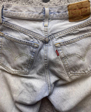 Load image into Gallery viewer, Levi's 501 Jeans Adult 28x24 Distressed Button Fly Light Wash Cut-Offs Mens