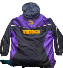 Load image into Gallery viewer, Minnesota Vikings Jacket Adult 2XL Hooded Winter Game Day NFL Football Mens