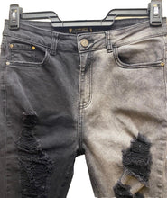 Load image into Gallery viewer, Blue Topic Jeans Juniors 11/12 Black Denim Distressed Grunge Streetwear Girls