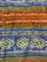 Load image into Gallery viewer, The Territory Ahead Shirt Adult Large Blue Orange Southwestern Aztec Casual Mens