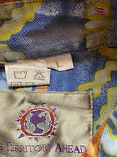 Load image into Gallery viewer, The Territory Ahead Shirt Adult Large Blue Orange Southwestern Aztec Casual Mens