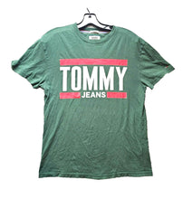 Load image into Gallery viewer, Tommy Hilfiger Jeans Shirt Adult Small Green Regular Fit Streetwear Spellout Men