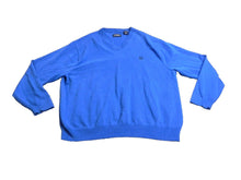 Load image into Gallery viewer, CHAPS Sweater Adult 2XL XXL Blue V-Neck Knitted Outerwear Pullover Mens
