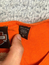 Load image into Gallery viewer, Harley Davidson Shirt Womens Medium Orange Century Of Great Motorcycle Oversized