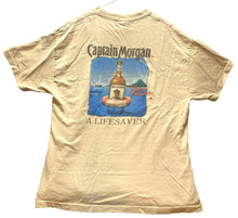 Load image into Gallery viewer, Captain Morgan Shirt Adult Large Crew Lifesaver Spiced Rum Liquor Promo Mens