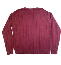 Load image into Gallery viewer, Oscar de la Renta Sweater Adult Extra Large Maroon Cable Knit Outerwear Mens