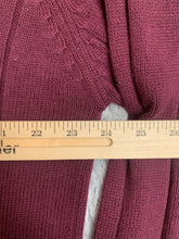 Load image into Gallery viewer, Oscar de la Renta Sweater Adult Extra Large Maroon Cable Knit Outerwear Mens