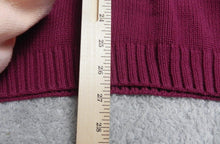Load image into Gallery viewer, CHAPS Sweater Adult Large Maroon Cable Knit Crest Logo Outerwear Pullover Mens