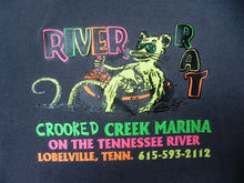 Load image into Gallery viewer, VTG River Rat Shirt Adult Extra Large Crooked Creek Marina 90s Single Stitch Men