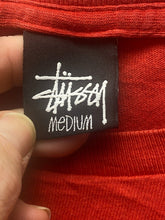 Load image into Gallery viewer, Stussy Shirt Adult Medium Red SS Script Logo Streetwear Skater Crewneck Mens