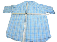 Load image into Gallery viewer, Sean John Shirt Adult 3XL XXXL Blue Plaid Button Up Casual Embroidered Y2K  Mens