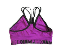 Load image into Gallery viewer, Pink Victoria's Secret Sports Bra Womens Medium Racerback Bonded Strappy Ladies