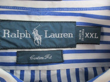 Load image into Gallery viewer, Ralph Lauren Shirt Adult 2XL XXL Custom Fit Yellow Pony Button Up Striped Men