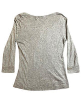 Load image into Gallery viewer, Zara Collection Shirt Womens Medium Gray V-Neck Flower Retro Casual Blouse Lady
