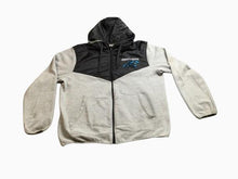 Load image into Gallery viewer, Carolina Panthers Jacket Adult Extra Large Gray Windbreaker Hooded Football Mens