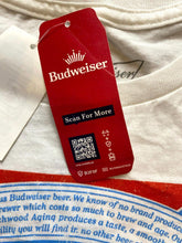 Load image into Gallery viewer, Budweiser Shirt Adult Small White King Of Beers Streetwear Larger Beer Mens NWT