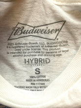 Load image into Gallery viewer, Budweiser Shirt Adult Small White King Of Beers Streetwear Larger Beer Mens NWT