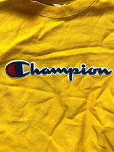 Load image into Gallery viewer, Champion Sweatshirt Adult Extra Small Reverse Weave Fleece Script Patch Logo Men