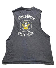 Load image into Gallery viewer, VTG Outsiders Okla City Adult 2XL XXL Black Pocket Tank Skull Winged Grunge Mens