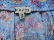 Load image into Gallery viewer, Democracy Shirt Womens Medium V-Neck Flowy Paisley Blouse Casual Ladies