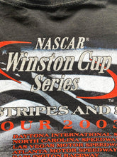 Load image into Gallery viewer, VTG NASCAR Shirt Adult Large Black Winston Cup Series Stars Stripes Speed 2003