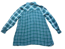 Load image into Gallery viewer, J Jill Shirt Womens Medium Green Plaid Button Down Long Sleeve Tunic Ladies
