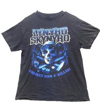 Load image into Gallery viewer, VTG Lynyrd Skynyrd Shirt Adult Medium Black Skull 8 Balls Rock Eagle Y2K Mens