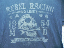 Load image into Gallery viewer, VTG Rebel Racing Shirt Adult Extra Large Skull No Limits 4 To The Floor Y2K Mens