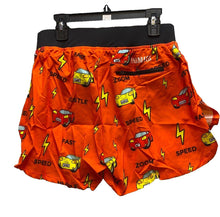 Load image into Gallery viewer, Chicknlegs Shorts Adult Small Orange Running Athletic Half Split Cars AOP NWT