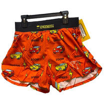 Load image into Gallery viewer, Chicknlegs Shorts Adult Small Orange Running Athletic Half Split Cars AOP NWT