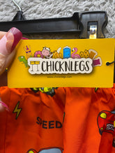 Load image into Gallery viewer, Chicknlegs Shorts Adult Small Orange Running Athletic Half Split Cars AOP NWT