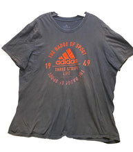 Load image into Gallery viewer, Adidas Shirt Adult 2XL Black Amplifier Red Spell Out Logo Badge Of Sport Mens