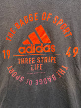Load image into Gallery viewer, Adidas Shirt Adult 2XL Black Amplifier Red Spell Out Logo Badge Of Sport Mens