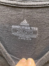 Load image into Gallery viewer, Adidas Shirt Adult 2XL Black Amplifier Red Spell Out Logo Badge Of Sport Mens