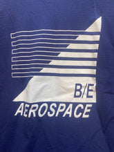 Load image into Gallery viewer, B/E Aerospace Shirt Mens Large Blue Airplane Aircraft Spell Out Long Sleeve