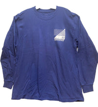 Load image into Gallery viewer, B/E Aerospace Shirt Mens Large Blue Airplane Aircraft Spell Out Long Sleeve