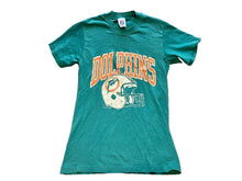 Load image into Gallery viewer, Vtg. Miami Dolphins Shirt Youth Large 80's NFL Football Spell Out Single Stitch