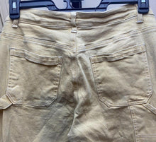 Load image into Gallery viewer, Blue Topic Jeans Womens Extra Large Denim Tan Carpenter Baggy Stretch Academia