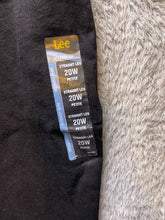 Load image into Gallery viewer, Lee Jeans Womens 20W (42x28) Black Denim Relaxed Straight Leg High Rise NWT