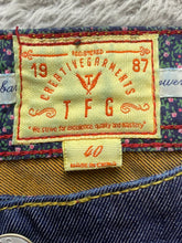 Load image into Gallery viewer, TFG & Co Shorts Adult 40x13 Blue Bermuda Baggy Skater Spandex Y2K Workwear Mens