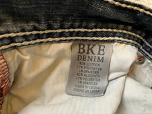 Load image into Gallery viewer, BKE Aaron Jeans Mens 32S (32x29) Blue Faded Straight Thick Stitch Stretch