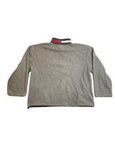 Load image into Gallery viewer, Tommy Hilfiger Jacket Adult 2XL XXL Gray Quarter Zip Fleece Spell Out Flag Mens