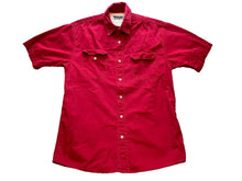Load image into Gallery viewer, Wrangler Hero Shirt Mens Small Red Button Down Short Sleeve Outdoors Workwear