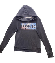 Load image into Gallery viewer, Hurley Sweatshirt Womens Medium Gray Hoodie Palm Trees Spell Out Beachy Surf