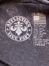 Load image into Gallery viewer, VTG Affliction Shirt Mens Extra Small Gray Y2K Grunge Skull Gothcore Skater Cut